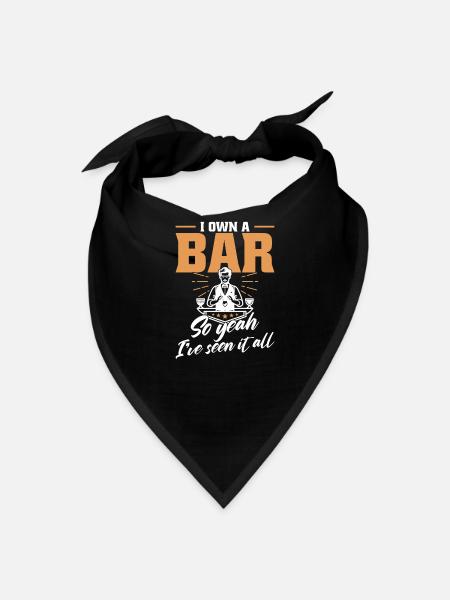 Bartender Bar Enthusiast Cocktail Mixer Bar Owner - Bandana - black - Front