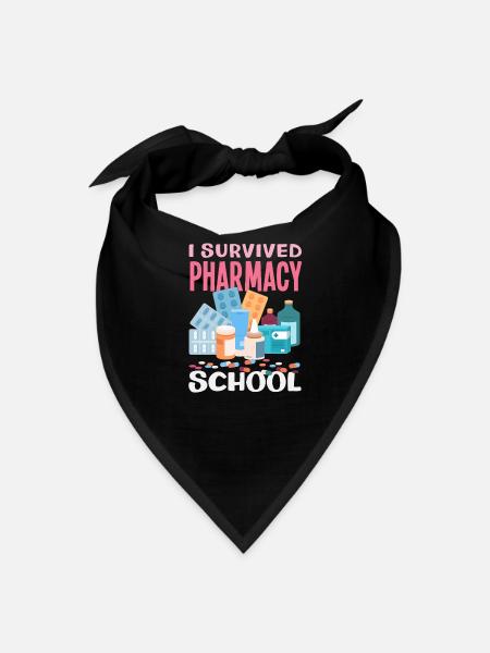 I Survived Pharmacy School Funny Pharmacist - Bandana - black - Front
