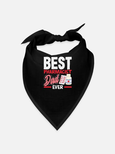 Best Pharmacist Dad Pharmacy Technician Tech - Bandana - black - Front