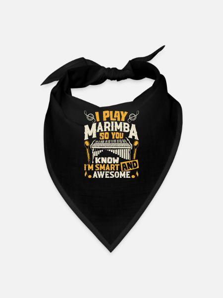  Marimba Player Musician Percussion Instrument - Bandana - black - Front