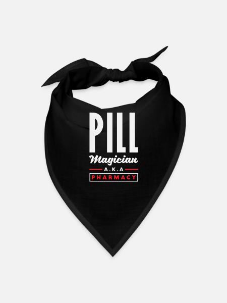 Pill Magician Pharmacist Pharmacy Technician - Bandana - black - Front