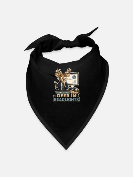 Deer in Headlights Presentation Mode - Bandana - black - Front