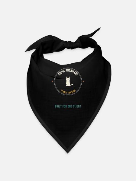 Catio Architect Permit Pending Funny Cat Owner Bui - Bandana - black - Front