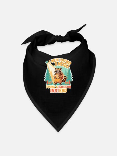 Found A Raccoon Instead - Bandana - black - Front