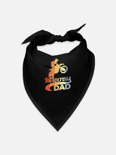 Motocross Papa - Bandana - black - Front