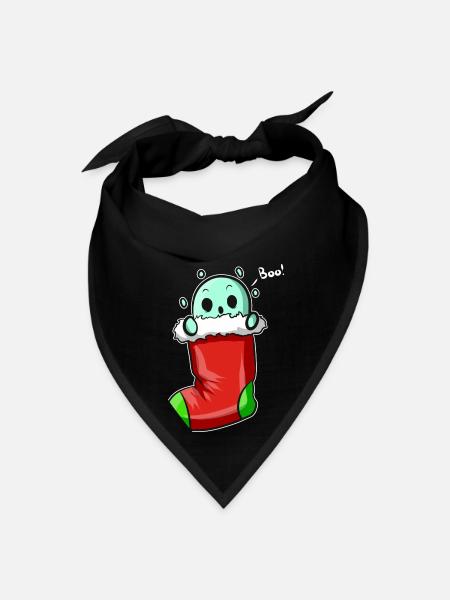 Boo Spirit In Christmas Chimney Sock Christmas - Bandana - black - Front