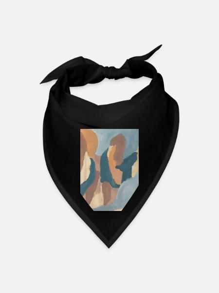 abstract pastel watercolour pattern - Bandana - black - Front