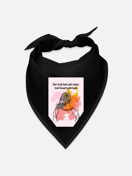Look Forward With Hope Illustration - Bandana - black - Front