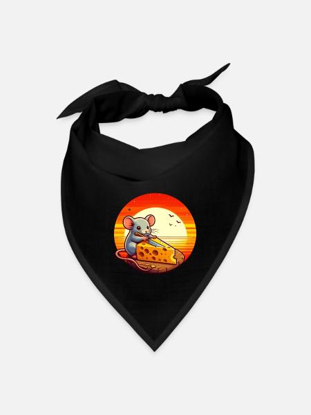 Sunset Cheese Cutting Mouse - Bandana - black - Front