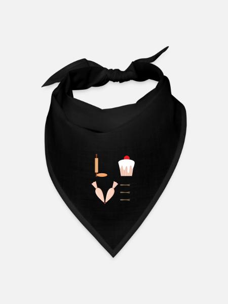 To Bake - Bandana - black - Front