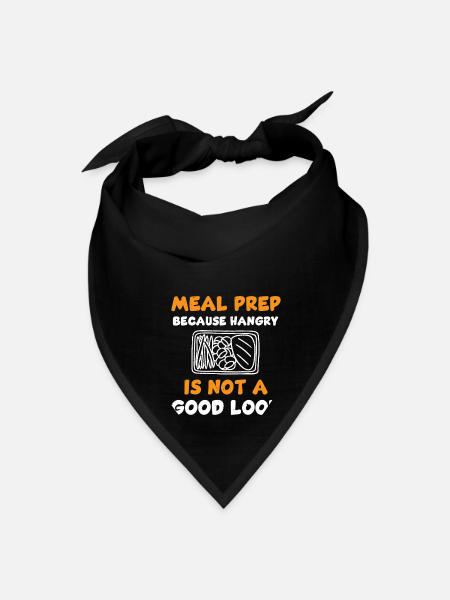 Funny Meal Prep Quote - Bandana - black - Front