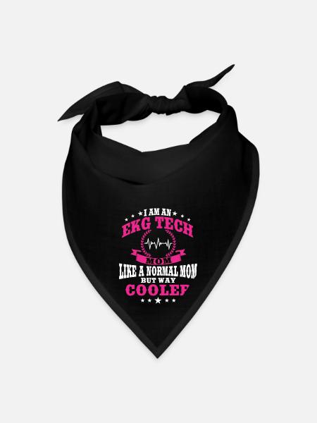 EKG Tech Expertise Apparel Unique Cardiovascular - Bandana - black - Front