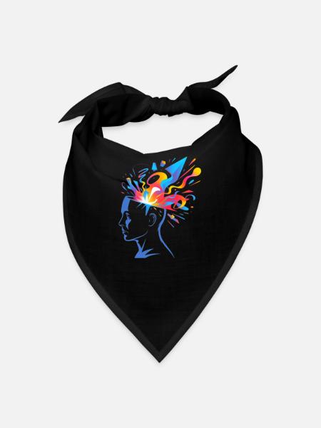 Vibrant Brainstorm Burst - Bandana - black - Front