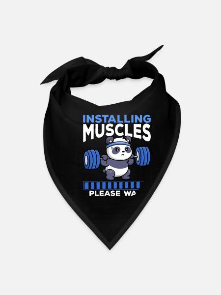 Weightlifting Panda Squat Gym Lover - Bandana - black - Front