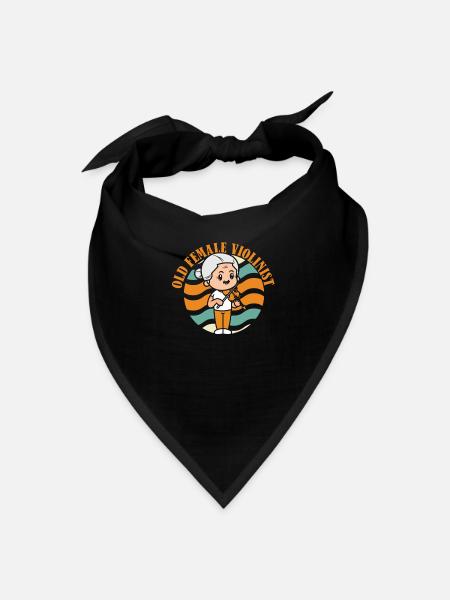 Violin Violinist Cute - Bandana - black - Front