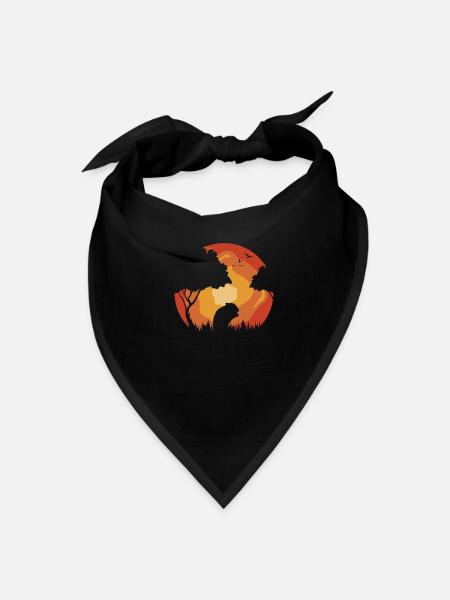 Guinea Pig Cavy Sunset - Bandana - black - Front