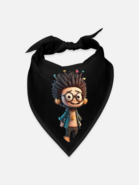 Cedric - Digital Cartoon Character - Bandana - black - Front