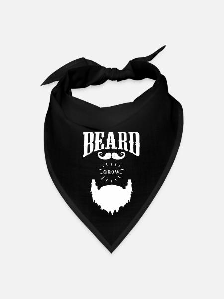 Beard Bearded Funny Bearded - Bandana - black - Front