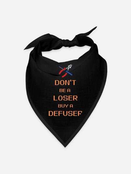 DONT BE A LOSER BUY A DIFFUSER videogame print - Bandana - black - Front