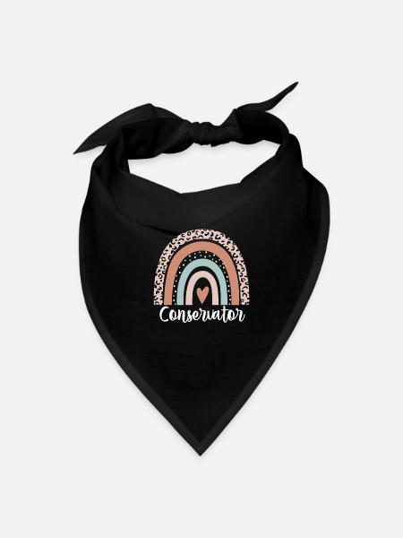 Conservator Rainbow Leopard Funny Conservator - Bandana - black - Front