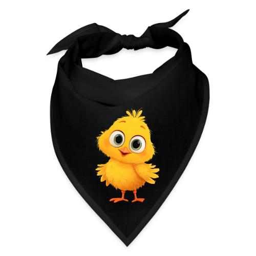 Sweet Yellow Cartoon Chick with Joyful Smile - Bandana