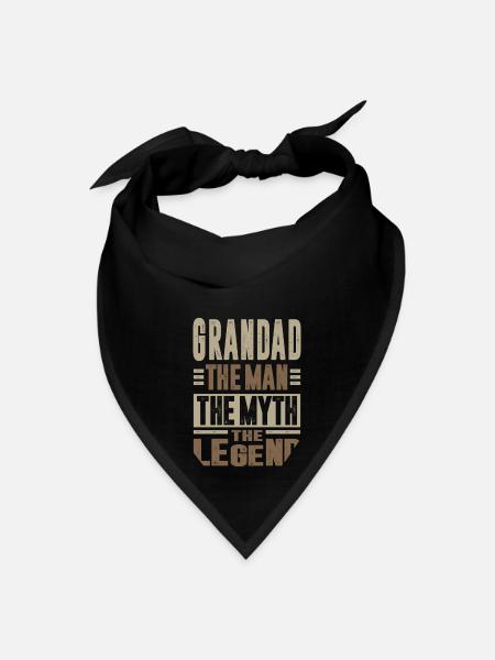 Grandad The Man The Legend - Bandana - black