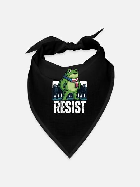 Frog Resist – Portland Frog - Bandana - black