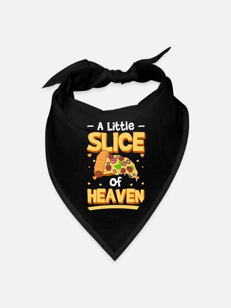 Pizza Humor Hunger - Bandana - black - Front