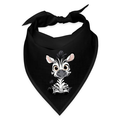 Adorable Cartoon Baby Zebra with Innocent Eyes - Bandana