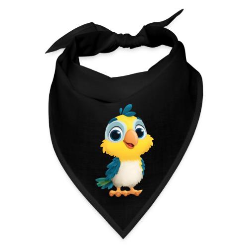 Playful Cartoon Parrot with Big Happy Eyes - Bandana