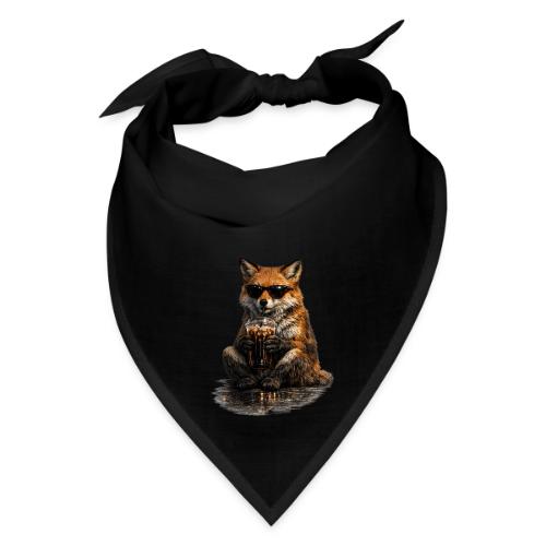 Cool Red Fox Wearing Sunglasses Drinking Coffee - Bandana