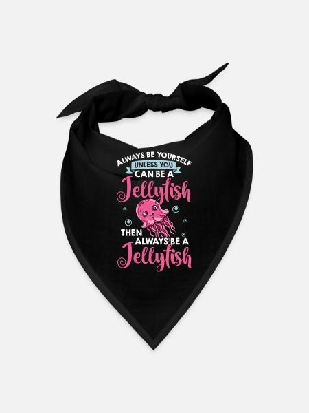 Jellyfish Jelly Fish Tank Sea Jellies Aquarium - Bandana - black - Front
