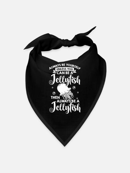 Jellyfish Jelly Fish Tank Sea Jellies Aquarium - Bandana - black - Front