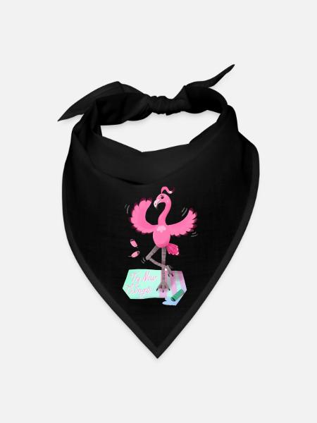 Try New Things With Yoga Flamingo In Digital - Bandana - black