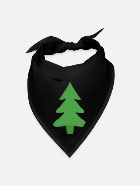 Pine Tree - Bandana - black - Front