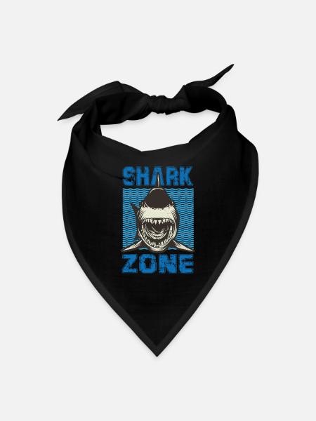 shark zone - Bandana - black - Front