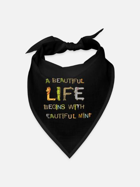 A beautiful life - Bandana - black - Front