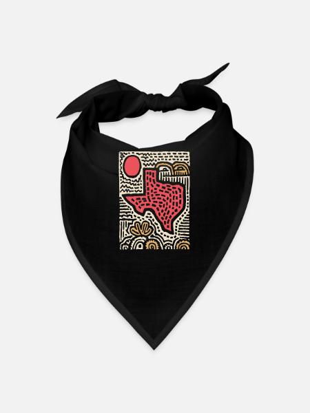 Texas Sunset Mosaic - Bandana - black - Front