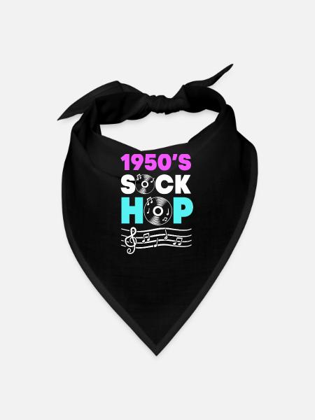 Retro Sock Hop Dancer - Bandana - black - Front