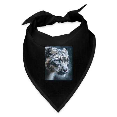 Snow Leopard Blue Eyes Design - Bandana