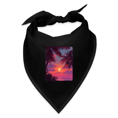 Tropical Sunset Palm Silhouette Design - Bandana