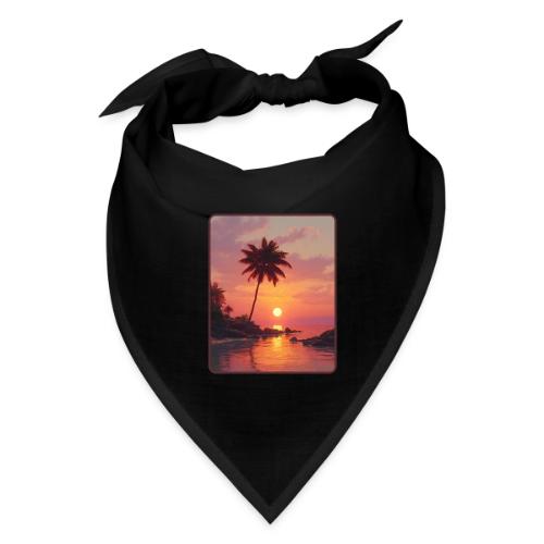 Tropical Beach Sunset Palm Design - Bandana