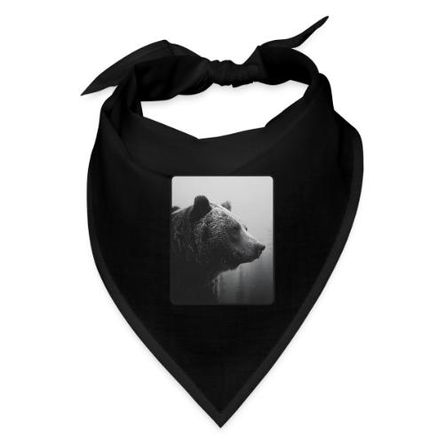 Grizzly Bear Black White Portrait Design - Bandana