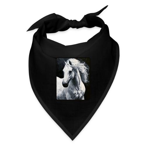 White Horse Oil Painting Design - Bandana