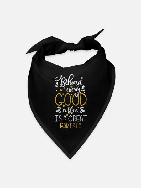 Coffee Portafilter Milk Coffee Bean - Bandana - black - Front