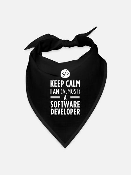 Keep Calm, I'm (almost) a Software Developer - Bandana - black - Front