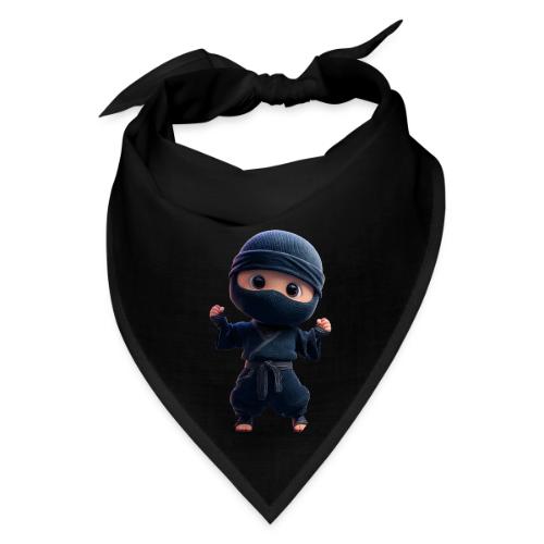 Cute Cartoon Ninja Toddler in Fight Pose - Bandana