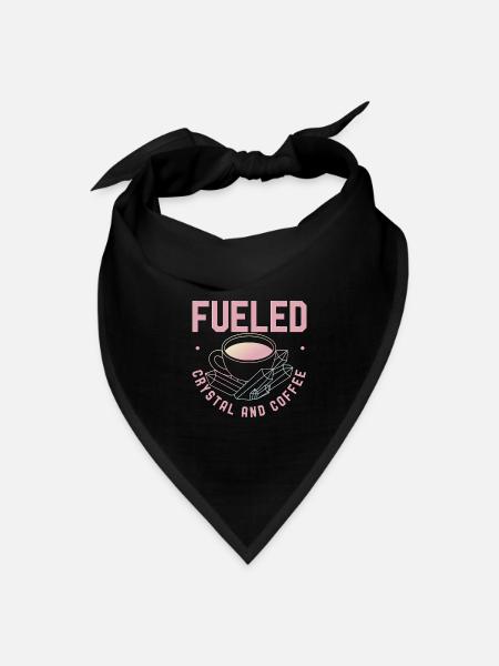 Fueled By Crystals And Coffee - Bandana - black