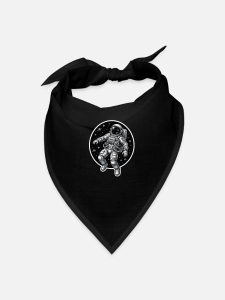 Cosmic Astronaut in Orbit Sticker - Bandana - black