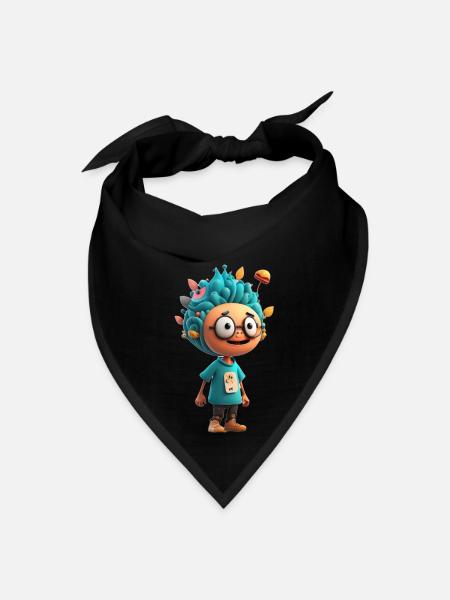 Thaddeus - Digital Cartoon Character - Bandana - black - Front